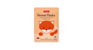 PUREDERM Skin Solution Animal Masks izgaismojoša auduma sejas maska ar apdruku “Lapsa” 9517