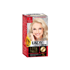 LADY IN COLOR noturīga matu krēmkrāsa 03 Platīna blonds