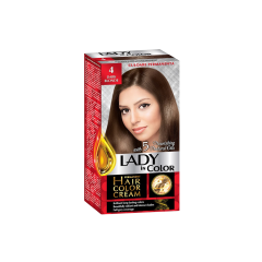 LADY IN COLOR noturīga matu krēmkrāsa 04 Tumši blonds
