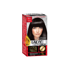 LADY IN COLOR noturīga matu krēmkrāsa 11 Melns