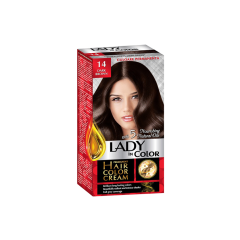 LADY IN COLOR noturīga matu krēmkrāsa 14 Tumši brūns