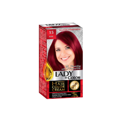 LADY IN COLOR noturīga matu krēmkrāsa 15 Rubīns