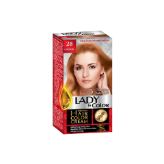 LADY IN COLOR noturīga matu krēmkrāsa 28 Karameļu