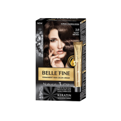 BELLE FINE noturīga matu krēmkrāsa 3.0 Samtaini brūna BELLE FINE noturīga matu krēmkrāsa 3.0 Samtaini brūna