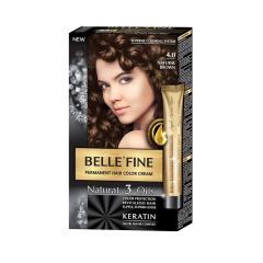 BELLE FINE noturīga matu krēmkrāsa 4.0 Dabiski brūns BELLE FINE noturīga matu krēmkrāsa 4.0 Dabiski brūns