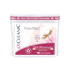 CLEANIC PURE EFFECT vates kociņi ar papīra kātiņu maisiņā 160 gb. CLEANIC PURE EFFECT vates kociņi ar papīra kātiņu maisiņā 160 gb.