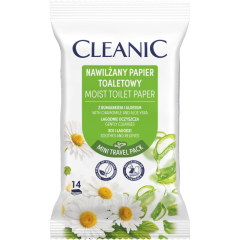 CLEANIC mitrais tualetes papīrs rum&aloe 14gb