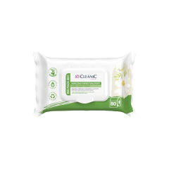 CLEANIC mitrais tualetes papīrs ar kumelīšu ekstraktu 80gb