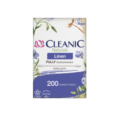 CLEANIC NATURALS LINEN vates kociņi ar papīra kātiņu kvadrates karbiņā 200 gb.
