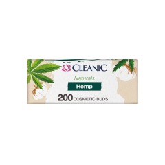 CLEANIC NATURALS HEMP vates kociņi cotton 200gb CLEANIC NATURALS HEMP vates kociņi cotton 200gb