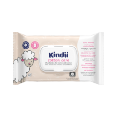 CLEANIC KINDII COTTON CARE mitrās salvetes bērniem 60gb