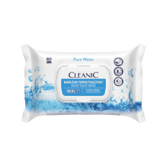 CLEANIC mitrais tualetes papīrs 99% uz ūdens bāzes 80gb