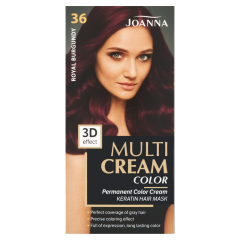 JOANNA MULTI CREAM COLOR noturīga matu krāsa 36 karaliskais burgundijas