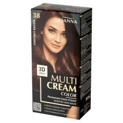 JOANNA MULTI CREAM COLOR noturīga matu krāsa 38 kastanbrūns JOANNA MULTI CREAM COLOR noturīga matu krāsa 38 kastanbrūns