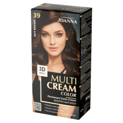 JOANNA MULTI CREAM COLOR noturīga matu krāsa 39 riekstu brūns JOANNA MULTI CREAM COLOR noturīga matu krāsa 39 riekstu brūns