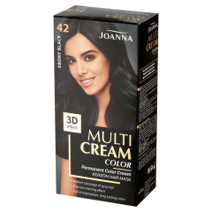 JOANNA MULTI CREAM COLOR noturīga matu krāsa 42 melnkoka melns JOANNA MULTI CREAM COLOR noturīga matu krāsa 42 melnkoka melns