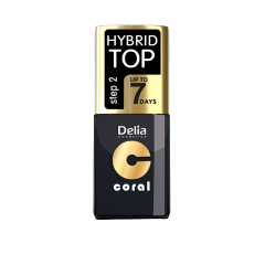 DELIA CORAL HYBRID GEL step 2 nagu lakas virskārta TOP COAT