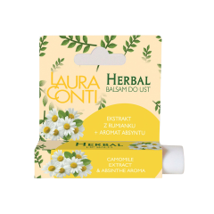 Laura Conti HERBAL lūpu balzāms ar kumelīšu ekstraktu un absinta aromātu 4,8 g