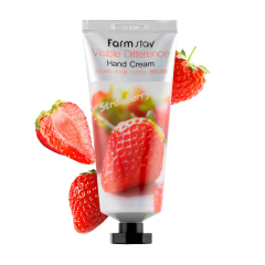FARMSTAY VISIBLE DIFFERENCE roku krēms ar zemeņu ekstraktu STRAWBERRY 100ml