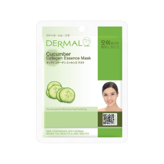 DERMAL Collagen Essence Sejas auduma maska 23g CUCUMBER 0439 DERMAL Collagen Essence Sejas auduma maska 23g CUCUMBER 0439