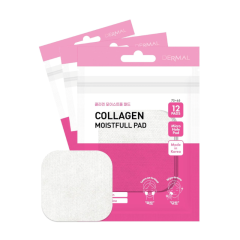 DERMAL Collagen mitrinošie spilventiņi ar kolagēnu un adenozīnu, 12 gab.