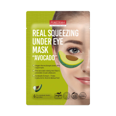 PUREDERM Real Squeezing Maska zem acīm AVOCADO, 6 gab.
