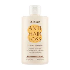 LA FERME ANTI HAIR LOSS šampūns sausai galvas ādai pret matu izkrišanas simptomiem 300ml LA FERME ANTI HAIR LOSS šampūns sausai galvas ādai pret matu izkrišanas simptomiem 300ml