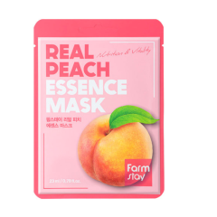 FARMSTAY Essence Sejas auduma maska 23ml PEACH FARMSTAY Essence Sejas auduma maska 23ml PEACH